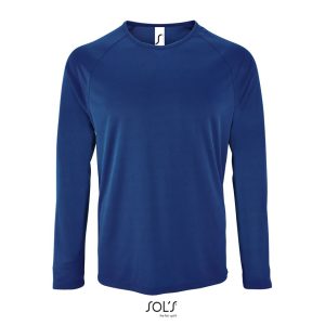 Camiseta De Deporte De Manga Larga De Hombre Sporty Lsl Men Sols - Azul Royal - Sols
