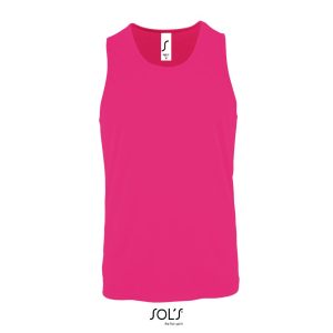 Camiseta De Tirantes De Deporte De Hombre Sporty Tt Men Sols - Rosa Fluor 2 - Sols