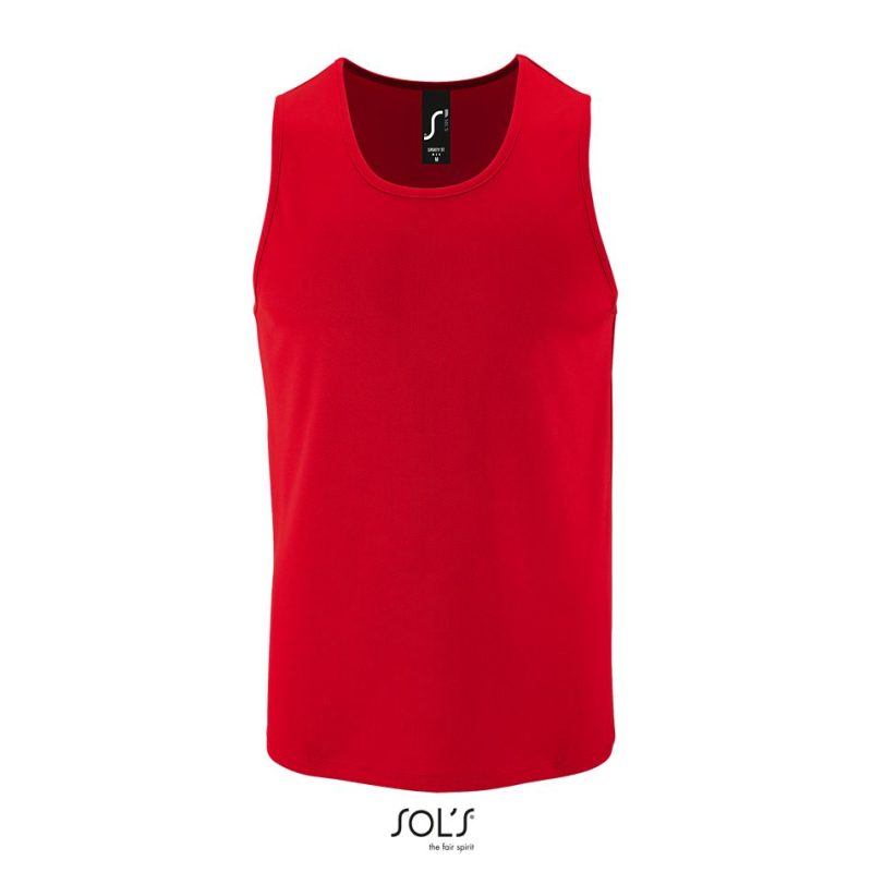 Camiseta De Tirantes De Deporte De Hombre Sporty Tt Men Sols - Rojo - Sols