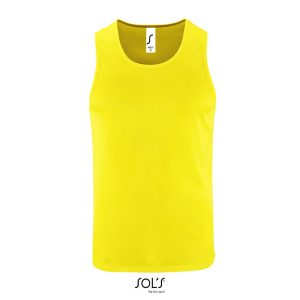 Camiseta De Tirantes De Deporte De Hombre Sporty Tt Men Sols - Amarillo Neon - Sols