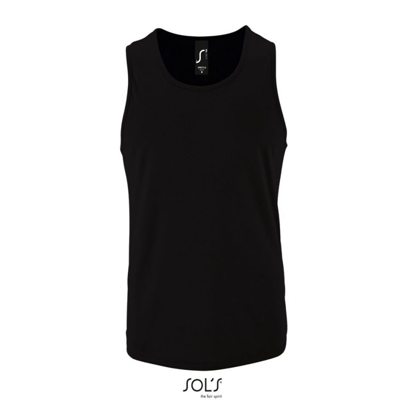 Camiseta De Tirantes De Deporte De Hombre Sporty Tt Men Sols - Negro - Sols