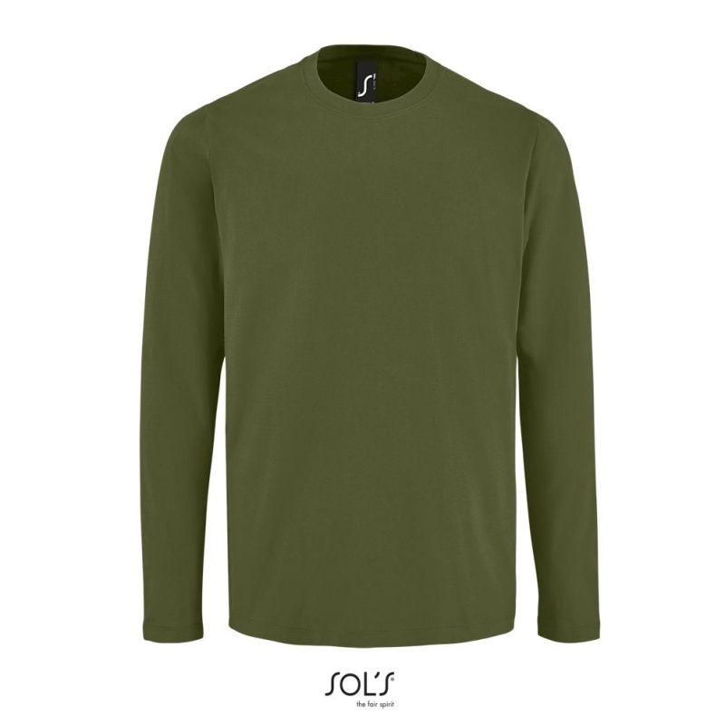 Camiseta De Manga Larga De Hombre Imperial Lsl Men Sols - Caqui Oscuro - Sols
