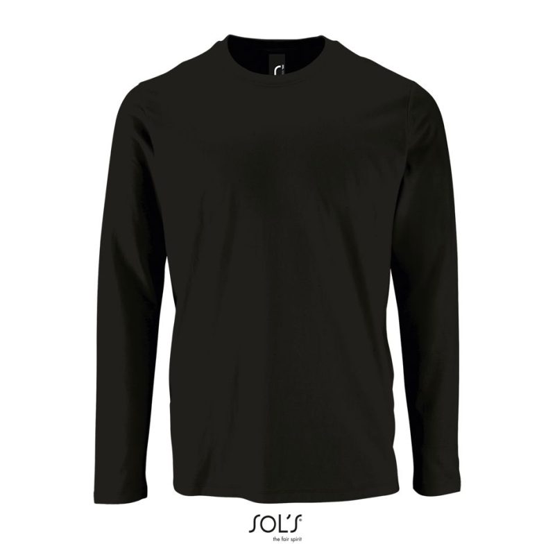 Camiseta De Manga Larga De Hombre Imperial Lsl Men Sols - Negro Profundo - Sols