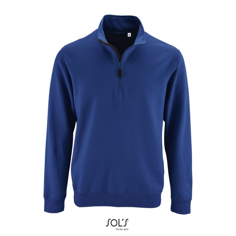 Sudadera De Hombre Con Cuello Con Cremallera Stan Sols - Azul Royal - Sols