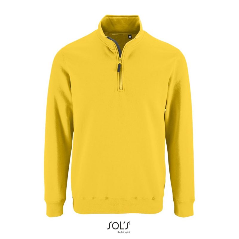 Sudadera De Hombre Con Cuello Con Cremallera Stan Sols - Amarillo - Sols