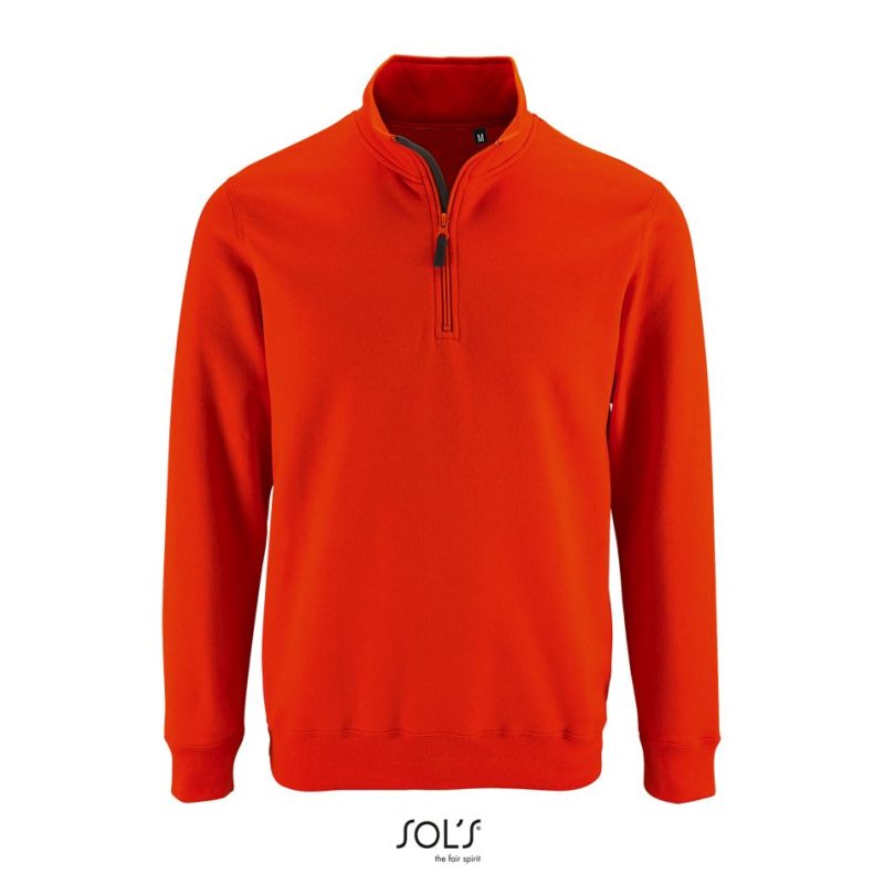 Sudadera De Hombre Con Cuello Con Cremallera Stan Sols - Naranja - Sols