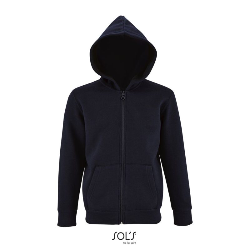 Sudadera Con Cremallera Y Capucha Stone Kids Sols - French Marino - Sols
