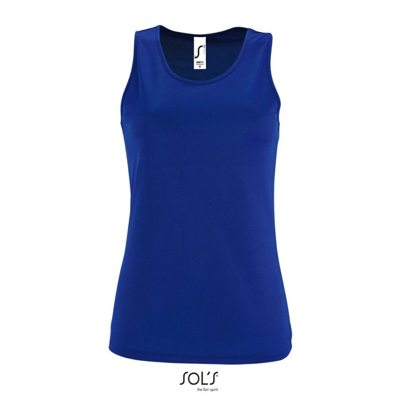 Camiseta De Tirantes De Deporte De Mujer Sporty Tt Women Sols - Azul Royal - Sols