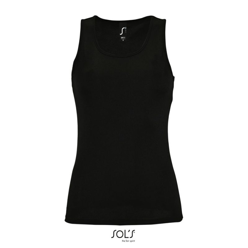 Camiseta De Tirantes De Deporte De Mujer Sporty Tt Women Sols - Negro - Sols