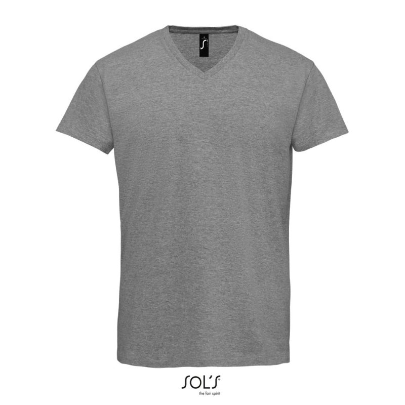 Camiseta De Hombre De Cuello De Pico Imperial V Men Sols - Gris Mezcla - Sols