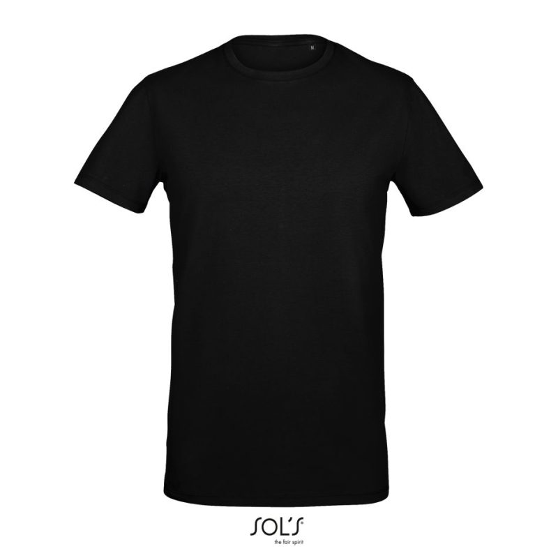 Camiseta De Cuello Redondo Para Hombre Millenium Men Sols - Negro Profundo - Sols