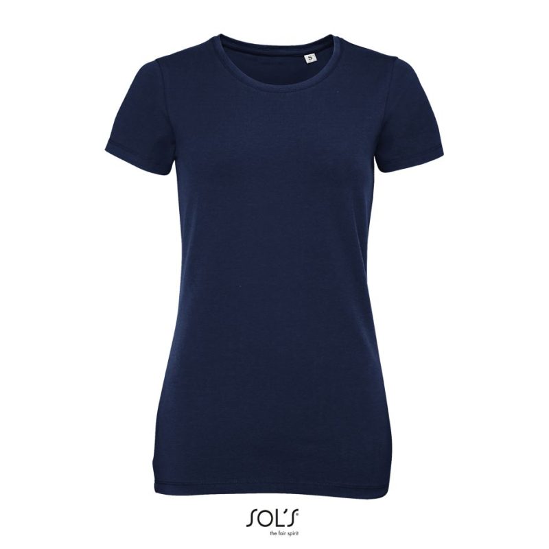 Camiseta De Cuello Redondo Para Mujer Millenium Women Sols - French Marino - Sols