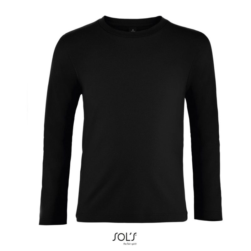 Camiseta De Manga Larga De Niño Imperial Lsl Kids Sols - Negro Profundo - Sols