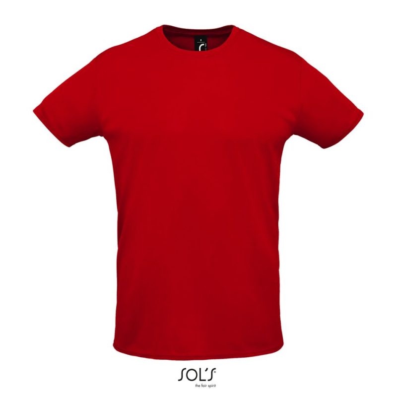 Camiseta Deportiva Unisex Sprint Sols - Rojo - Sols