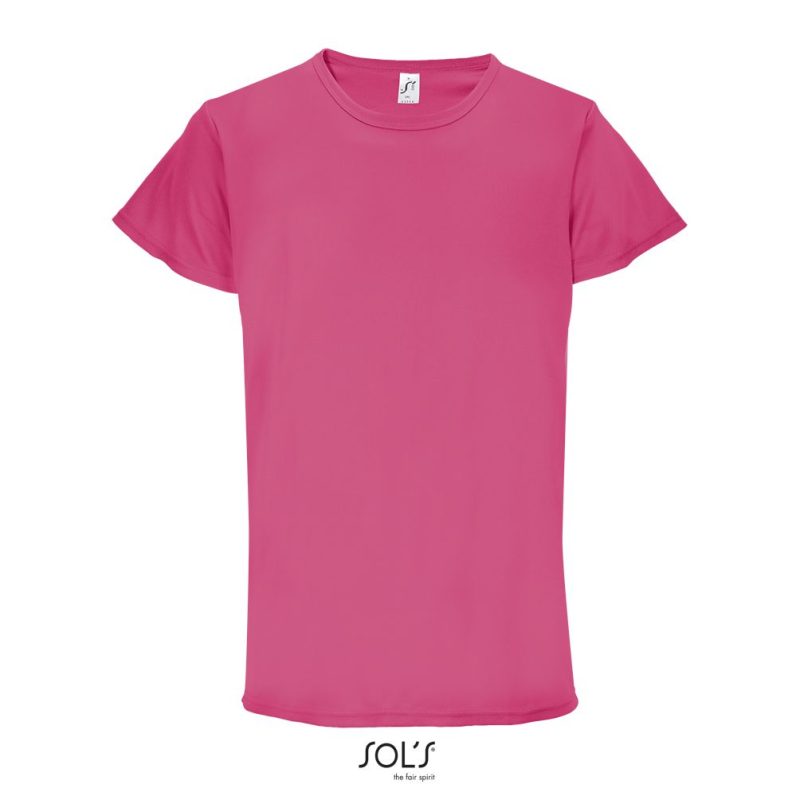 Camiseta Deportiva Unisex Sprint Sols - Ribbon Rosa - Sols