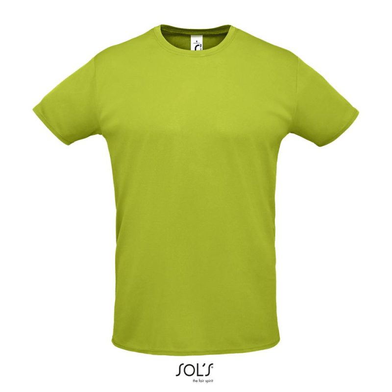 Camiseta Deportiva Unisex Sprint Sols - Verde Manzana - Sols