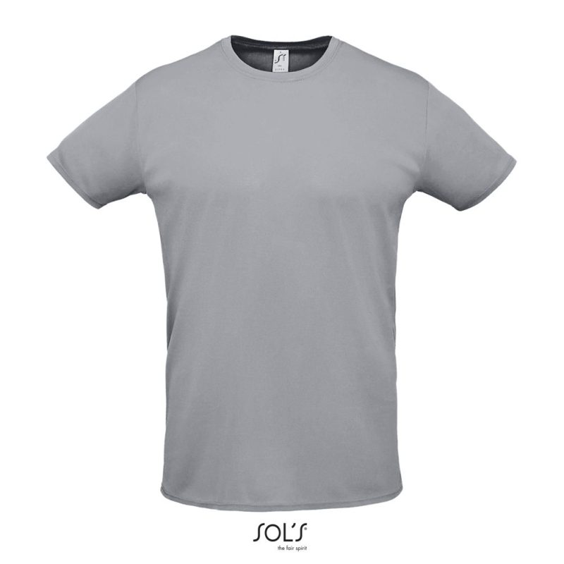 Camiseta Deportiva Unisex Sprint Sols - Gris Puro - Sols