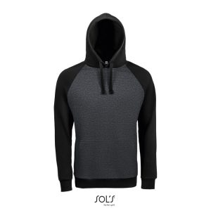 Sudadera Unisex Bicolor Seattle Sols - Antracita Mezcla Negro - Sols