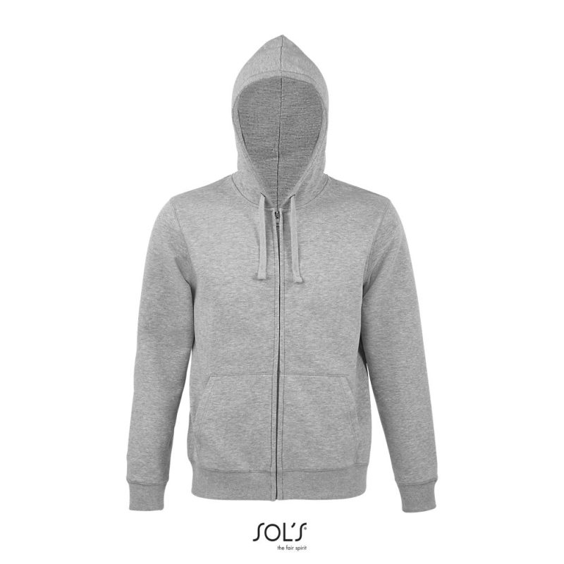 Sudadera Con Cremallera Y Capucha De Hombre Spike Men Sols - Gris Mezcla - Sols