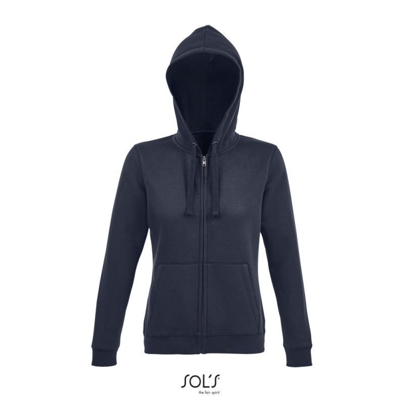 Sudadera Con Cremallera Y Capucha De Mujer Spike Women Sols - French Marino - Sols
