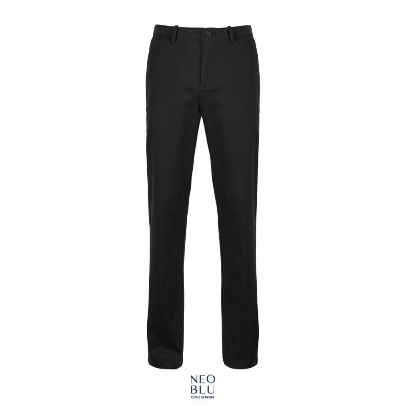 Pantalones Chinos Hombre Con Cintura Elástica Neoblu Gustave Men Sols - Negro Profundo - Sols