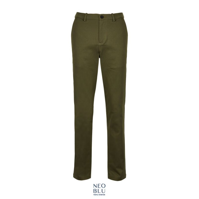 Pantalones Chinos Hombre Con Cintura Elástica Neoblu Gustave Men Sols - Kaki Oscuro - Sols
