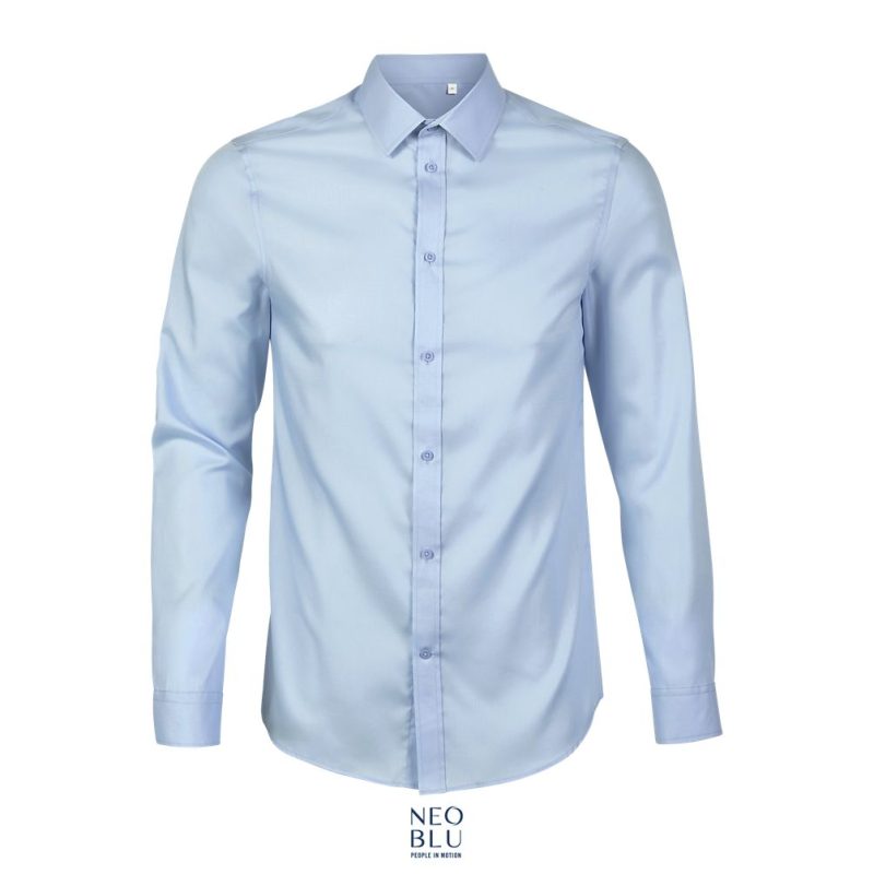 Camisa Hombre Sin Planchado Neoblu Blaise Men Sols - Azul Claro - Sols