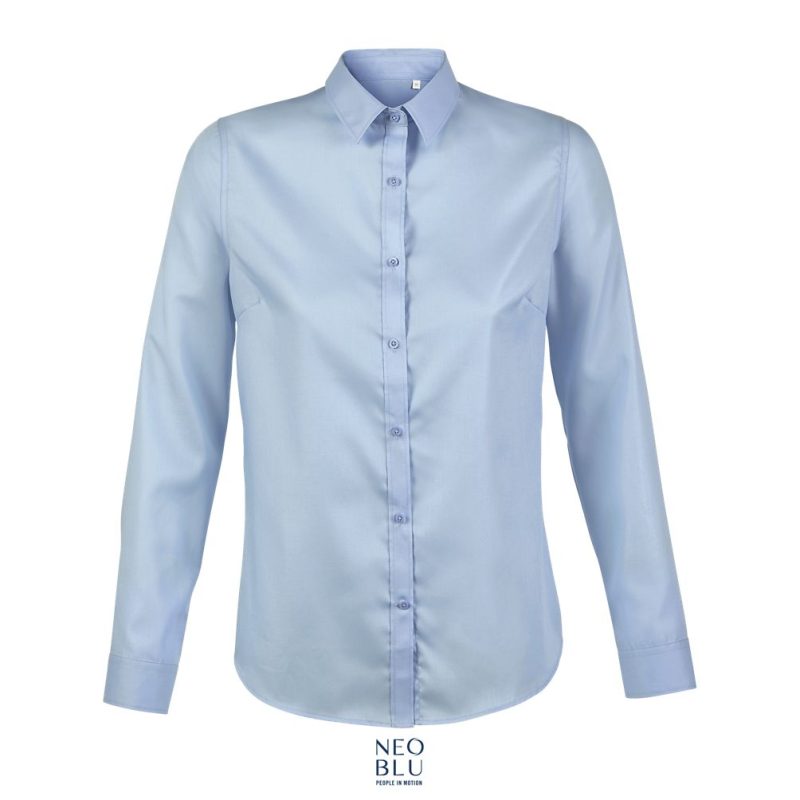 Camisa Mujer Sin Planchado Neoblu Blaise Women Sols - Azul Claro - Sols