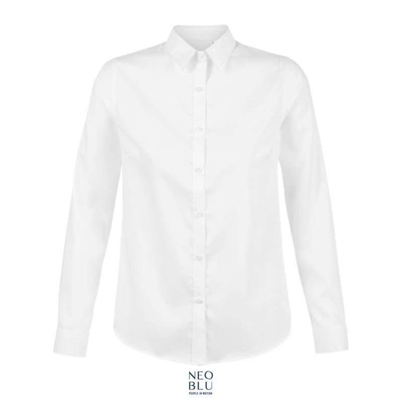 Camisa Mujer Sin Planchado Neoblu Blaise Women Sols - Blanco Óptimo - Sols