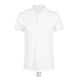 Polo Piqué Hombre Con Tapeta Oculta Neoblu Owen Men Sols - Blanco Óptimo - Sols
