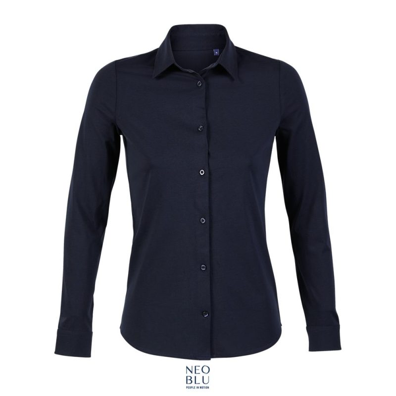 Camisa Mujer De Punto Liso Mercerizado Neoblu Balthazar Women Sols - Noche - Sols