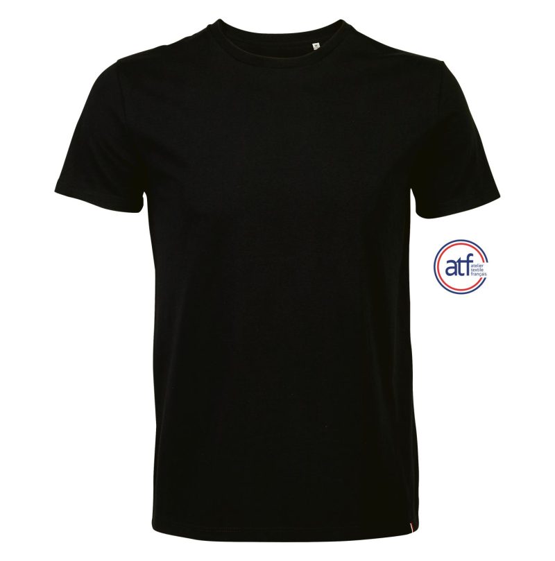 Camiseta Hombre Cuello Redondo Made In France Atf Léon Sols - Negro Profundo - Sols