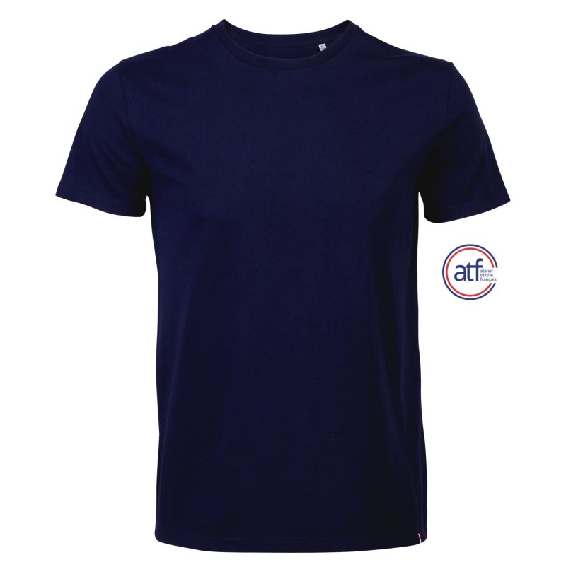 Camiseta Hombre Cuello Redondo Made In France Atf Léon Sols - Azul Marino - Sols