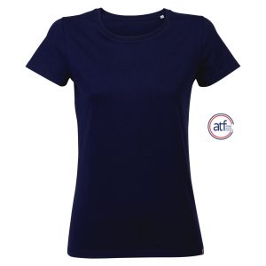 Camiseta Mujer Cuello Redondo Made In France Atf Lola Sols - Azul Marino - Sols