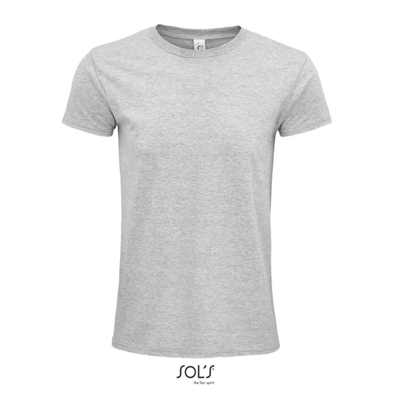 Camiseta Unisex Ajustada De Cuello Redondo Epic Sols - Gris Mezcla - Sols