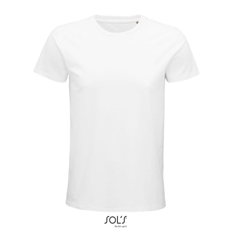 Camiseta Hombre Ajustada De Punto Liso Y Cuello Redondo Pioneer Men Sols - Blanco - Sols