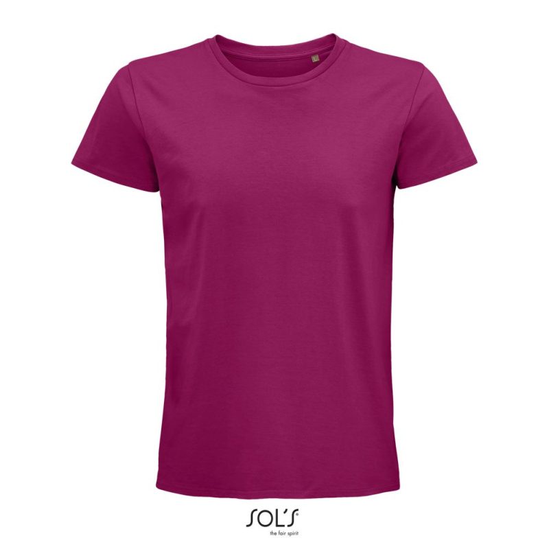 Camiseta Hombre Ajustada De Punto Liso Y Cuello Redondo Pioneer Men Sols - Fucsia - Sols