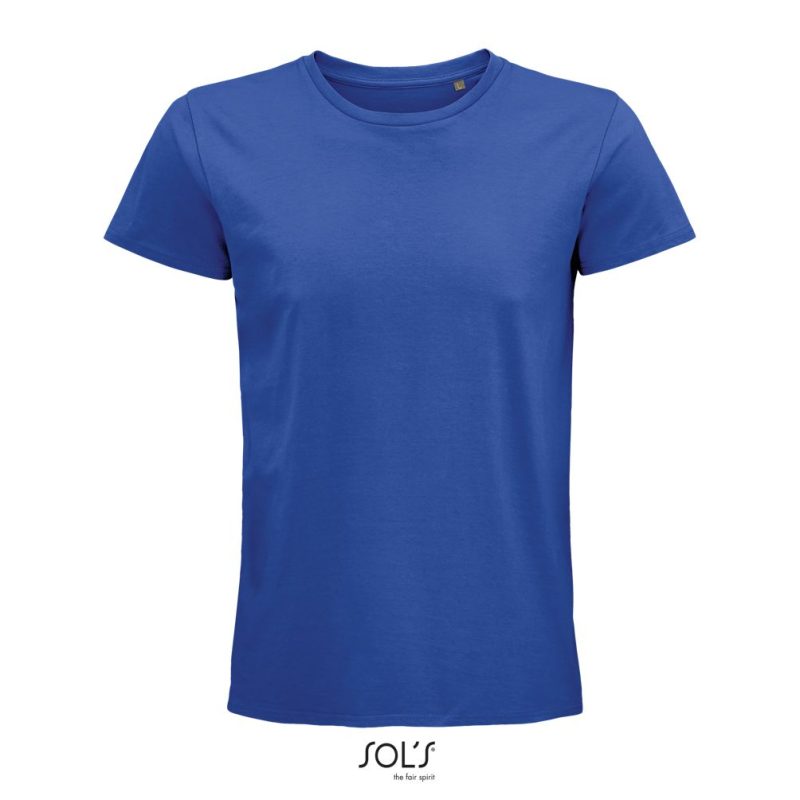 Camiseta Hombre Ajustada De Punto Liso Y Cuello Redondo Pioneer Men Sols - Azul Royal - Sols