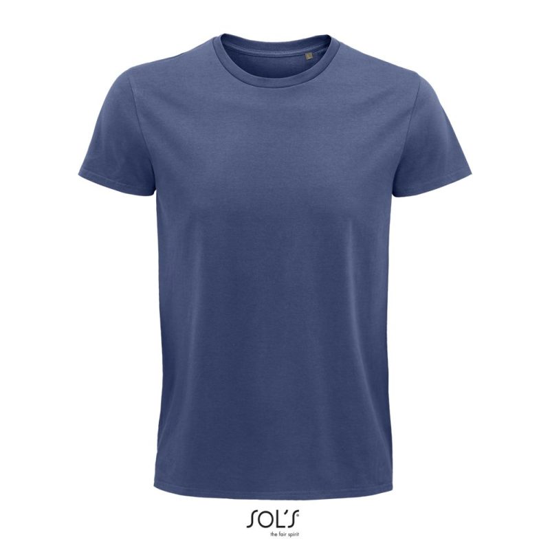 Camiseta Hombre Ajustada De Punto Liso Y Cuello Redondo Pioneer Men Sols - Denim - Sols