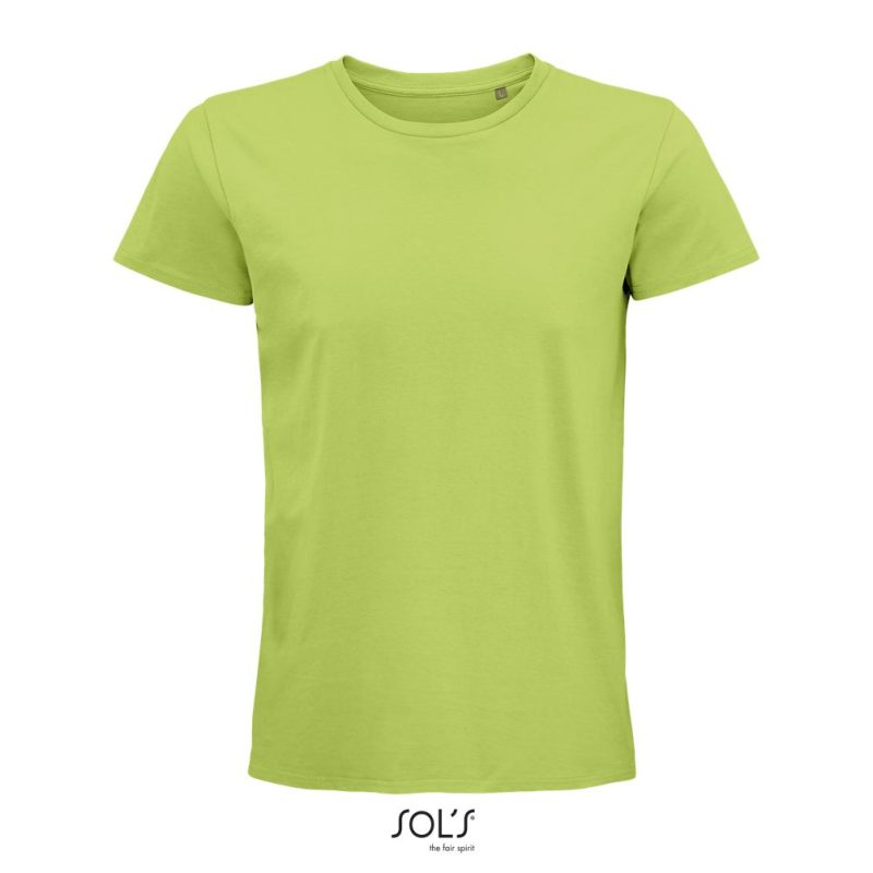 Camiseta Hombre Ajustada De Punto Liso Y Cuello Redondo Pioneer Men Sols - Verde Manzana - Sols