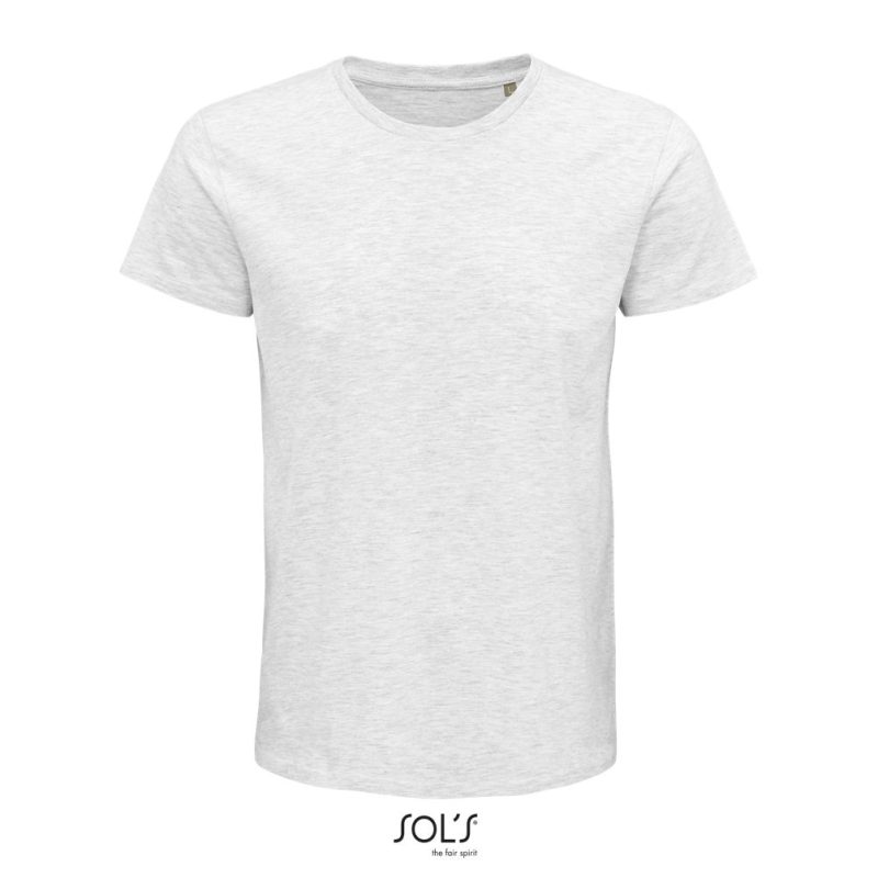 Camiseta Hombre Ajustada De Punto Liso Y Cuello Redondo Pioneer Men Sols - Ash - Sols