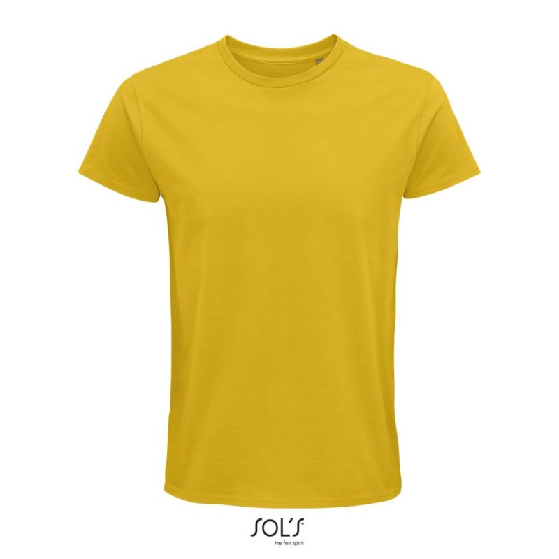 Camiseta Hombre Ajustada De Punto Liso Y Cuello Redondo Pioneer Men Sols - Amarillo - Sols