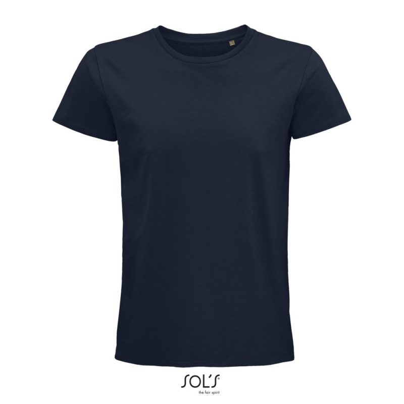 Camiseta Hombre Ajustada De Punto Liso Y Cuello Redondo Pioneer Men Sols - French Marino - Sols