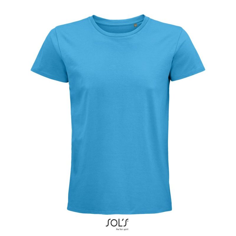 Camiseta Hombre Ajustada De Punto Liso Y Cuello Redondo Pioneer Men Sols - Aqua - Sols