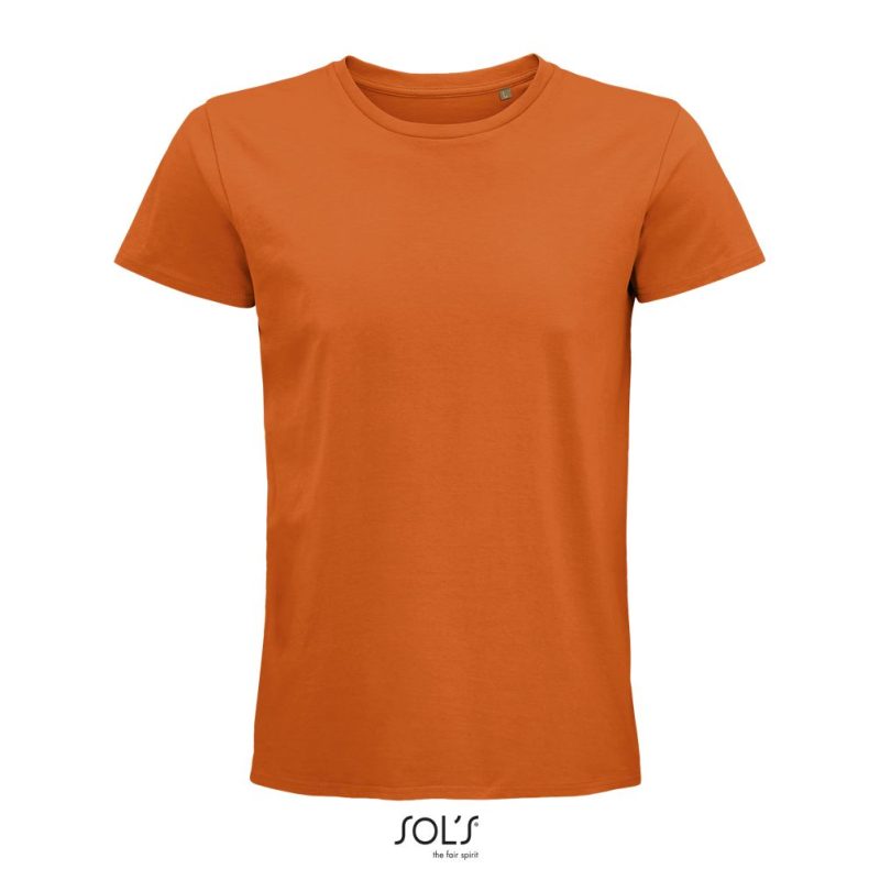 Camiseta Hombre Ajustada De Punto Liso Y Cuello Redondo Pioneer Men Sols - Naranja - Sols