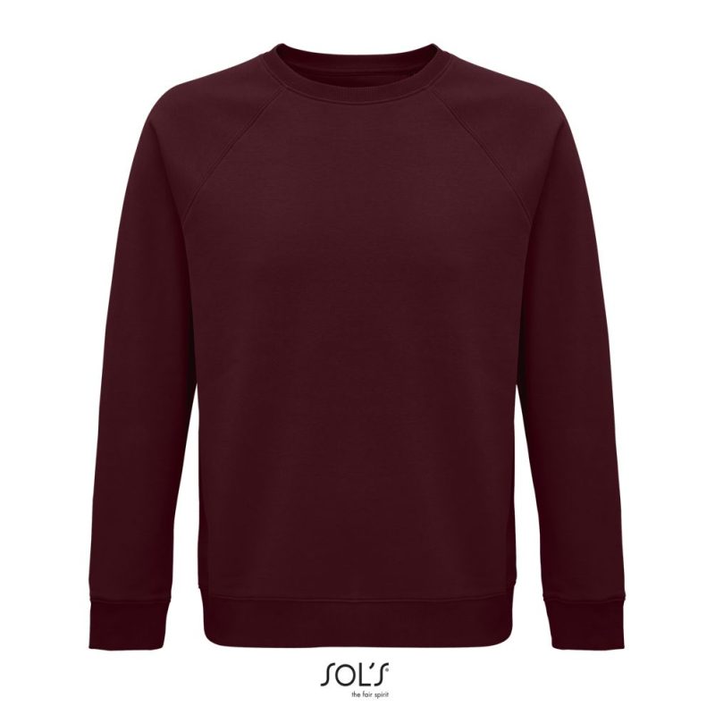 Sudadera Unisex De Cuello Redondo Space Sols - Burdeos - Sols