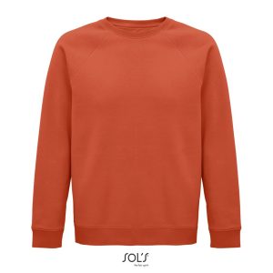 Sudadera Unisex De Cuello Redondo Space Sols - Naranja Tostado - Sols