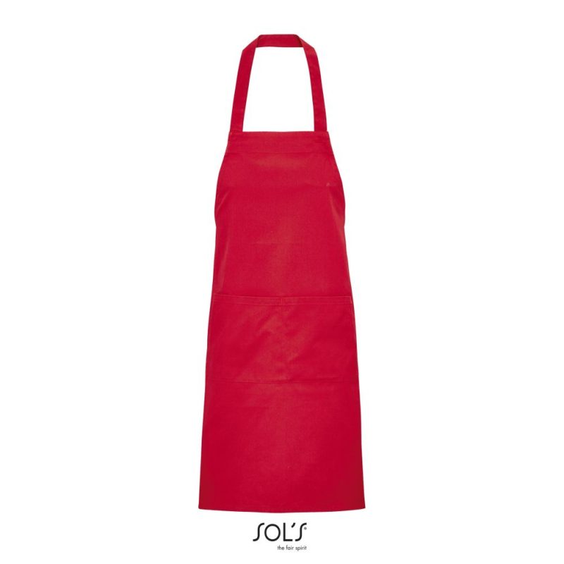 Delantal Con Peto Y Bolsillos Gamma Sols - Rojo - Sols