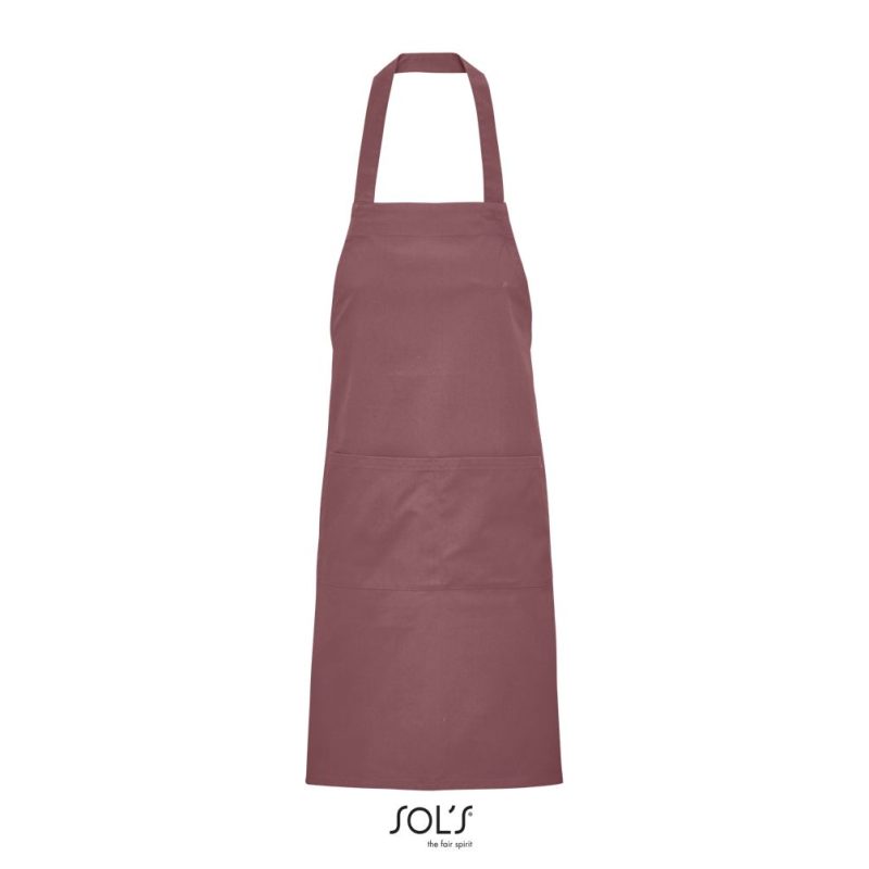 Delantal Con Peto Y Bolsillos Gamma Sols - Rosa Antiguo - Sols