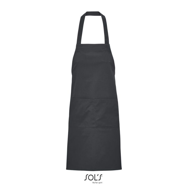 Delantal Con Peto Y Bolsillos Gamma Sols - Gris Oscuro - Sols